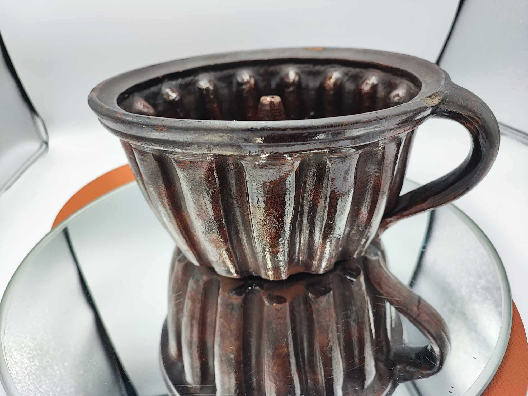 Przedwojenna ceramiczna forma na babkę,ciasto
