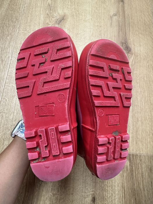 Ocieplane kalosze Tchibo 28/29 czerwone wkładka 18,5