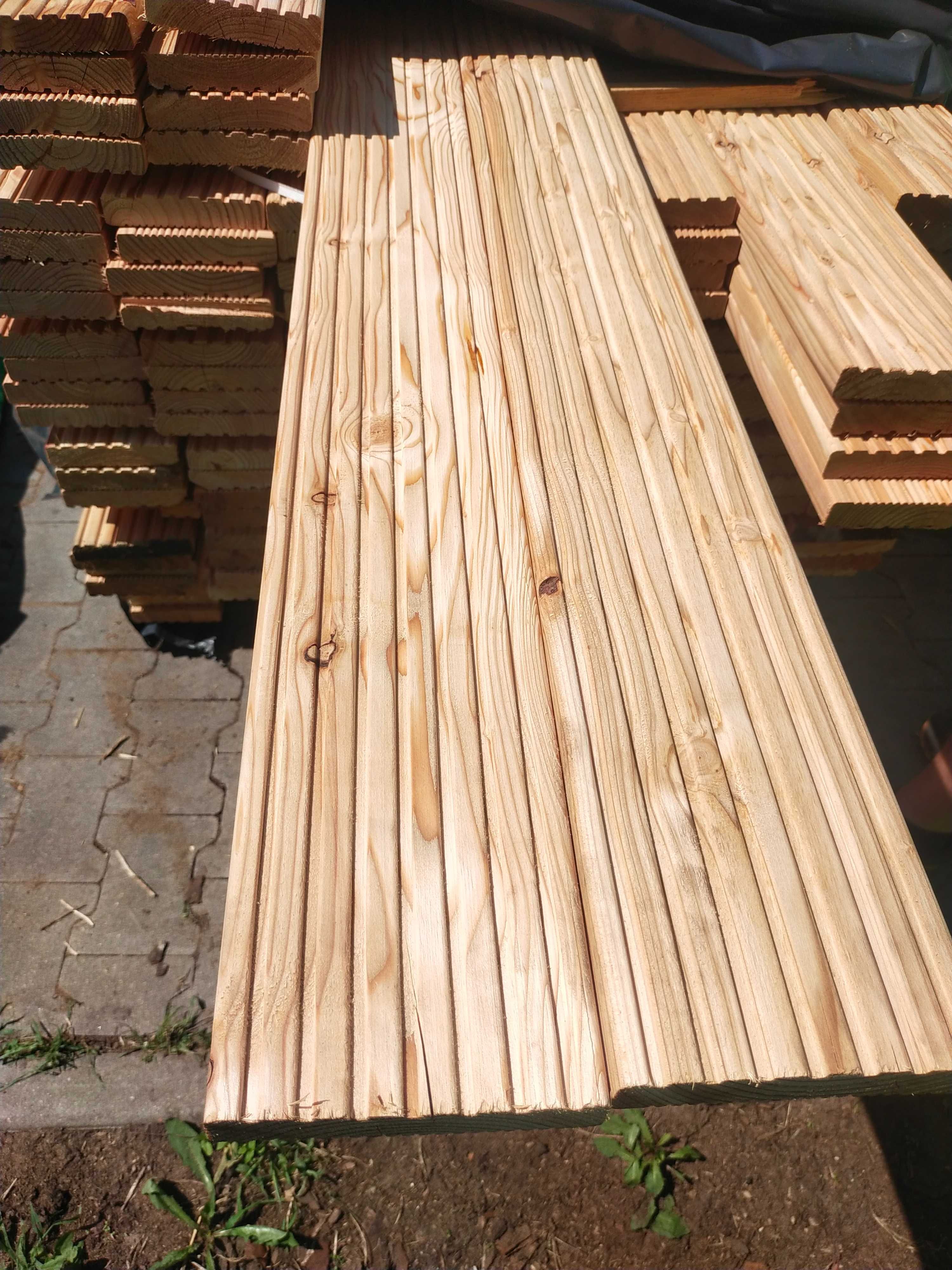 Deska tarasowa modrzew 28x135
