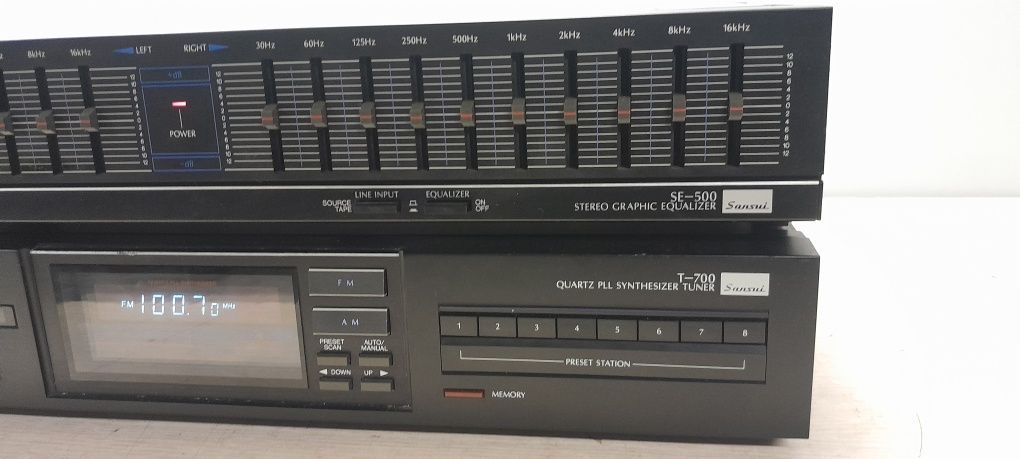 Korektor graficzny Sansui SE-500 + Tuner T-700
