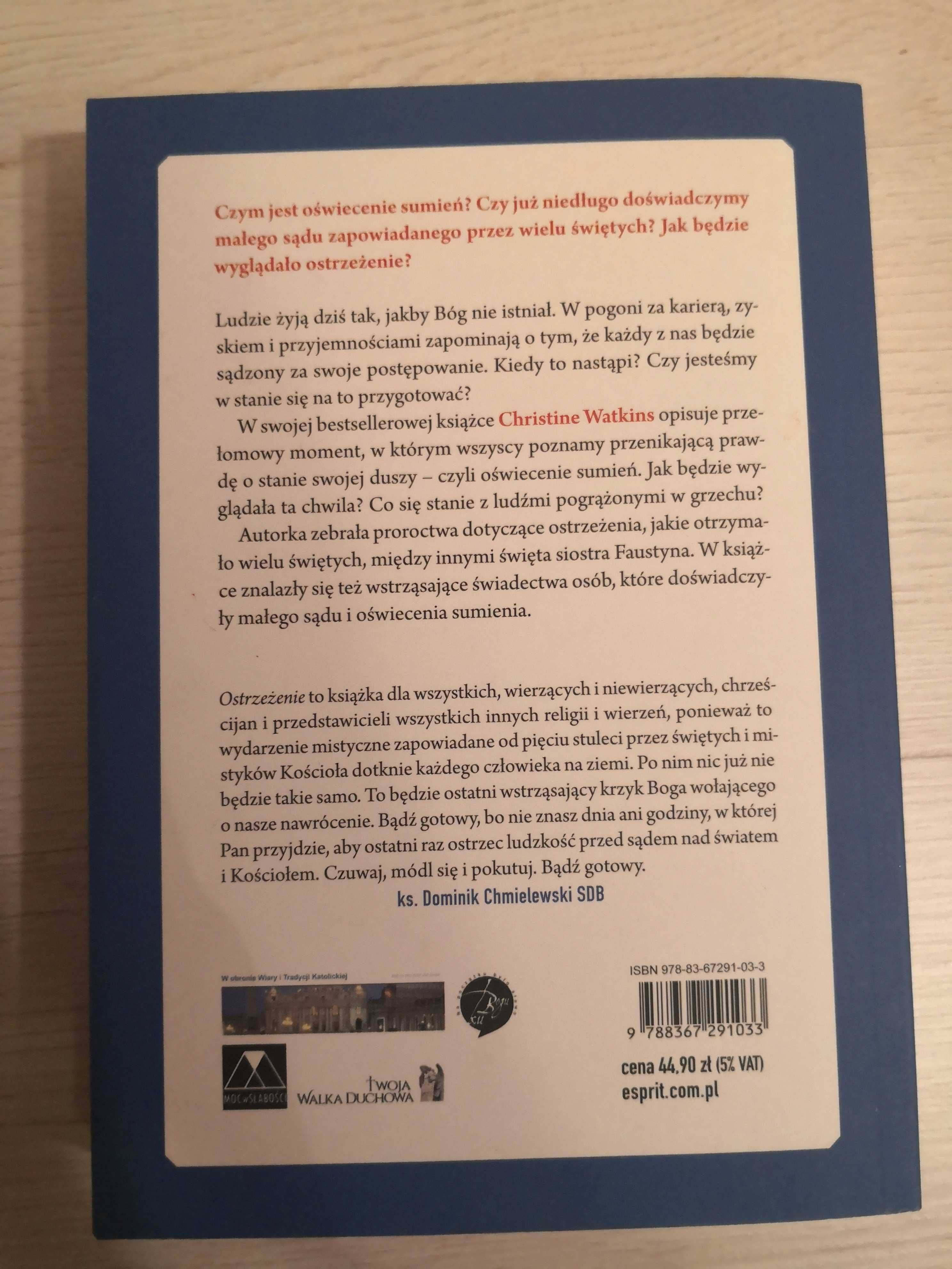 Ostrzeżenie. Świadectwa i proroctwa o oświeceniu sumień-  WATKINS