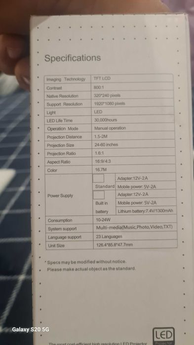 Projector novo muito top