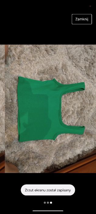 Sinsay crop top koszulka bluzka zielony XS S