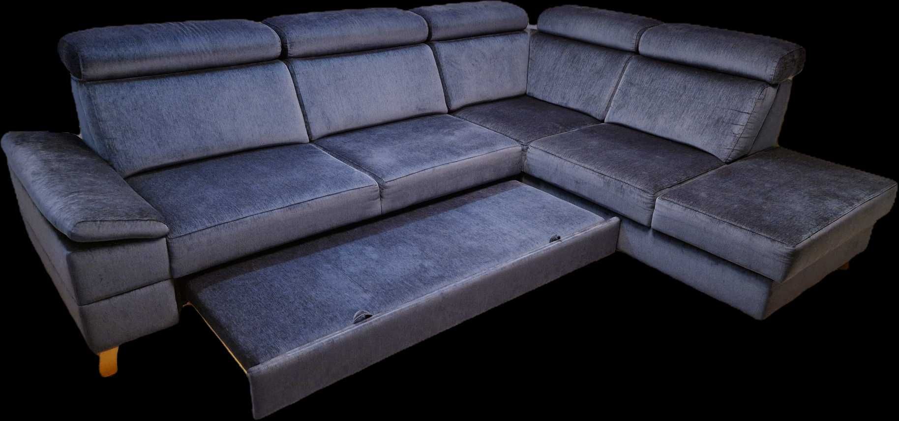 Narożnik kanapa sofa rozkładana materiał plamoodporny