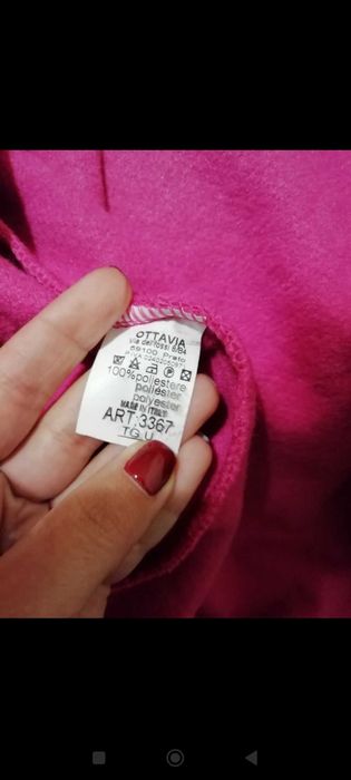 Casaco estilo tedy rosa fúcsia