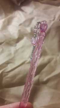 Палочка шпилька спица для волос хвостика причёски розовая