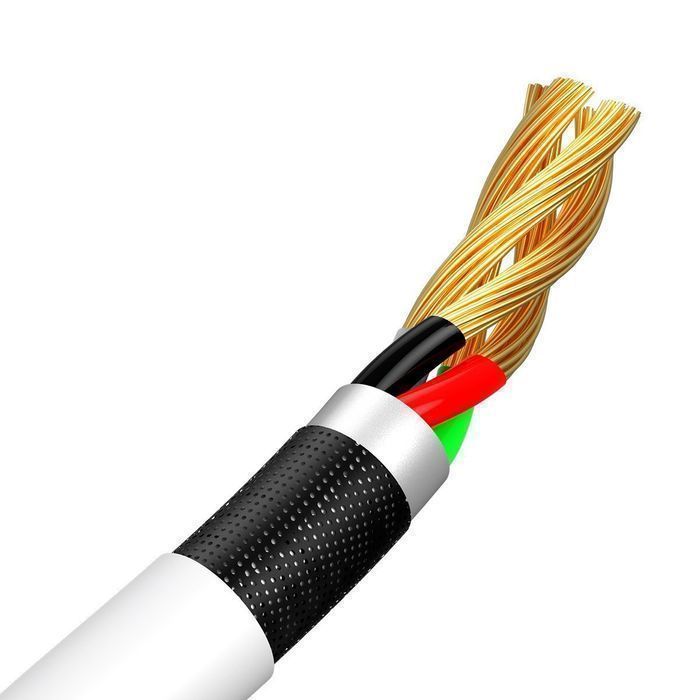 Kabel Micro Usb Do Usb Baseus Simple Wisdom, 2.1A, 1.5M (Biały) 2Szt.