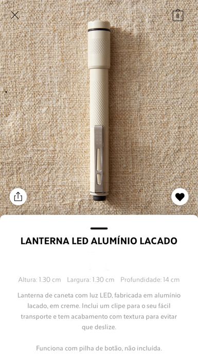 Lanterna Led Aluminio Lacado Zara Home NOVO