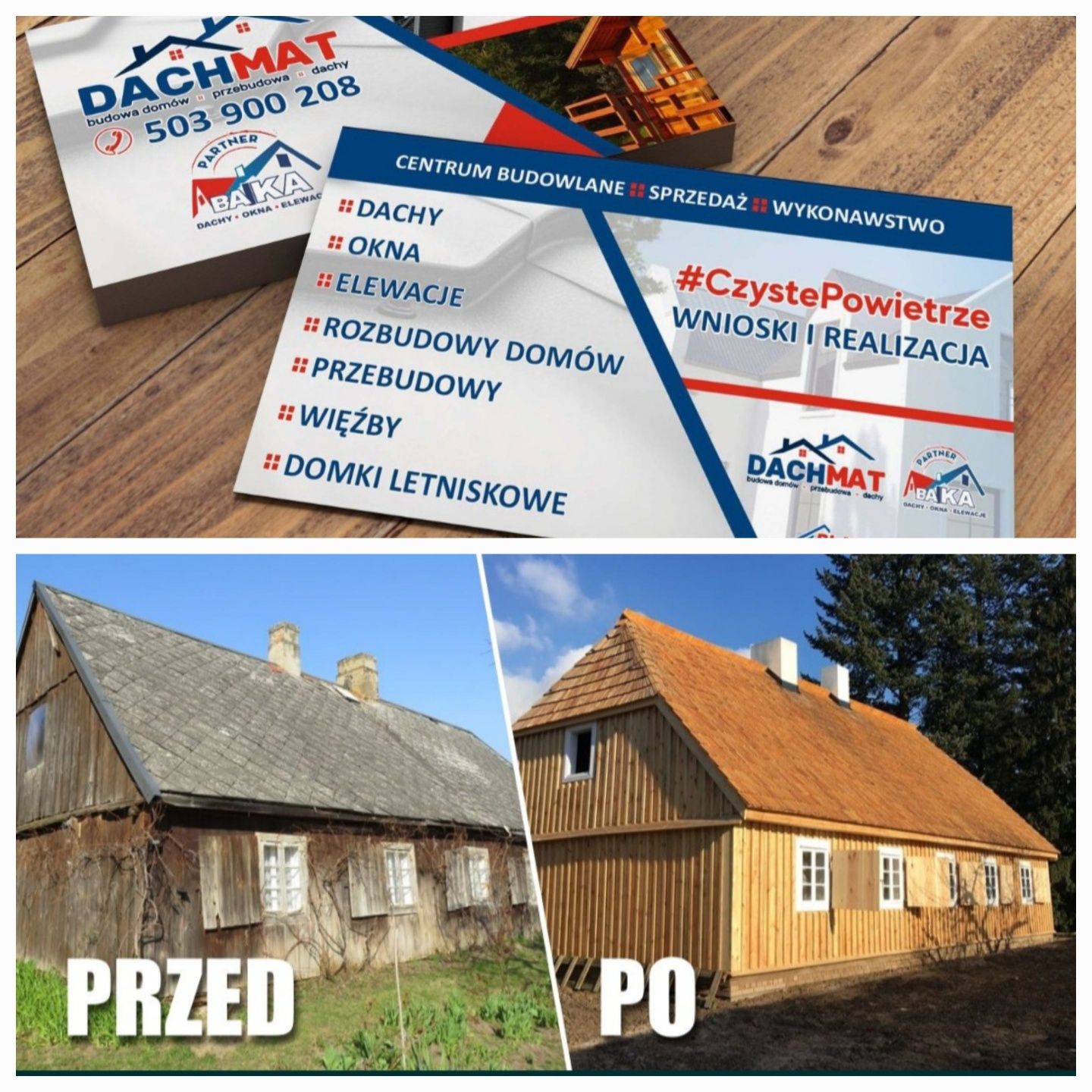 Remonty Drewniakow/Przebudowy/Rozbudowy Domow / Projektowanie Dachy