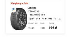 Opony wielosezonowe Zeetex ZT8000 4S 155/70R13