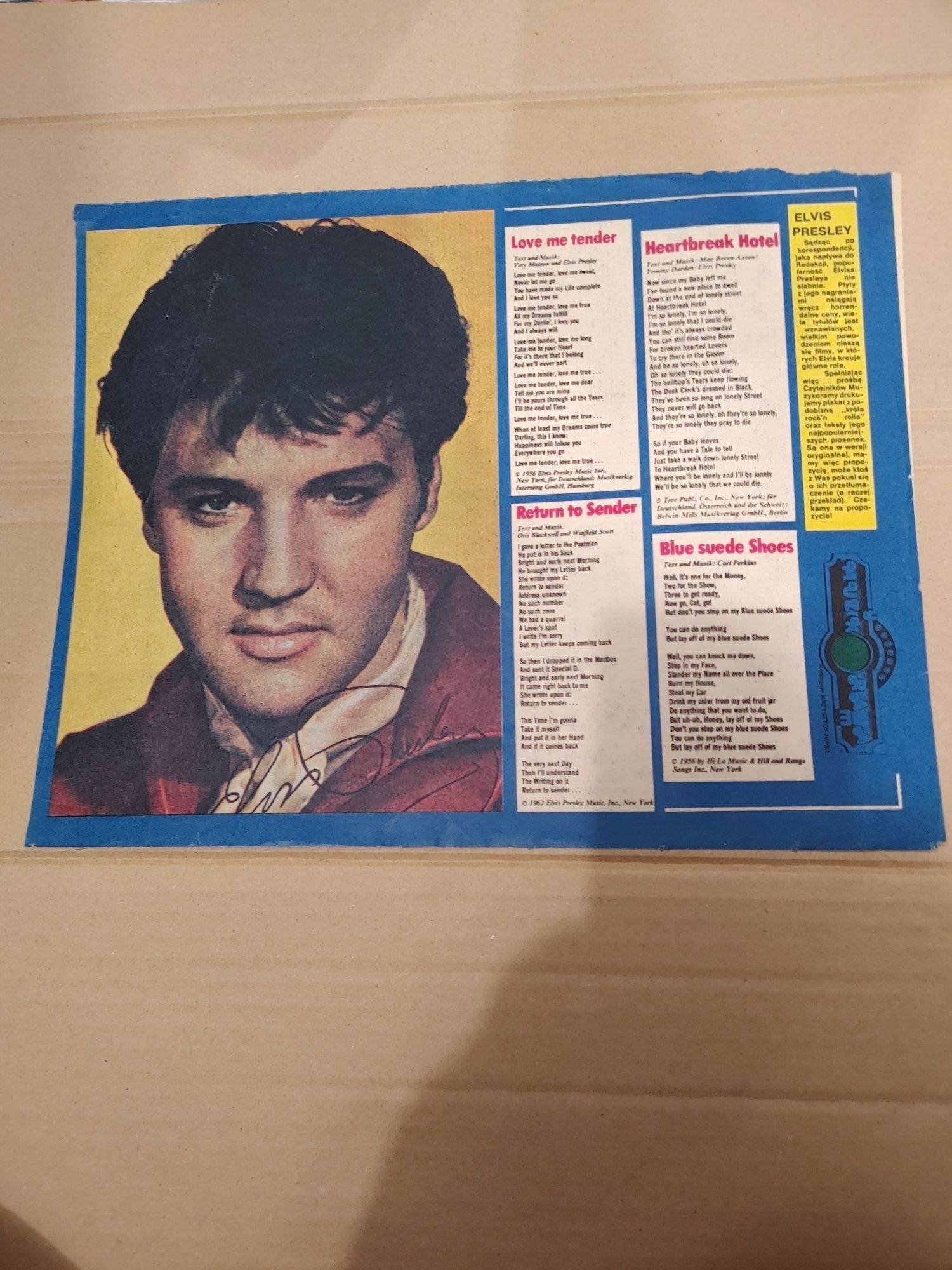 Elvis Presley stary plakat