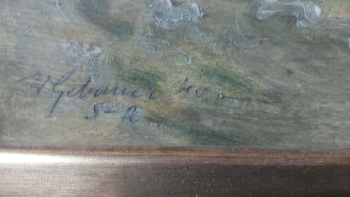 Obraz Sygnowany 1940 r. Potok górski