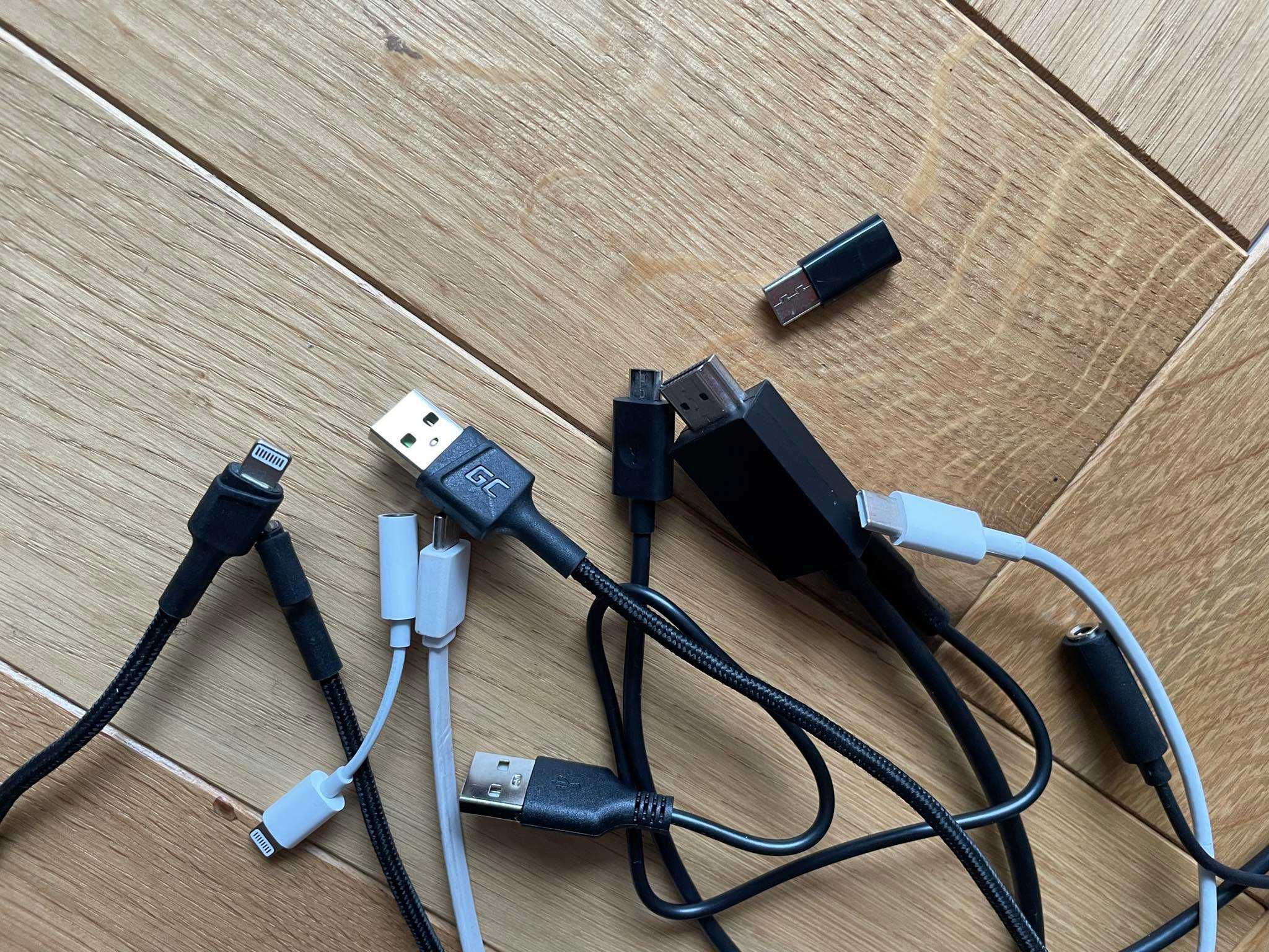 Zestaw 11 kabli i przejściówek | HDMI, USB-C, USB-B, lightning