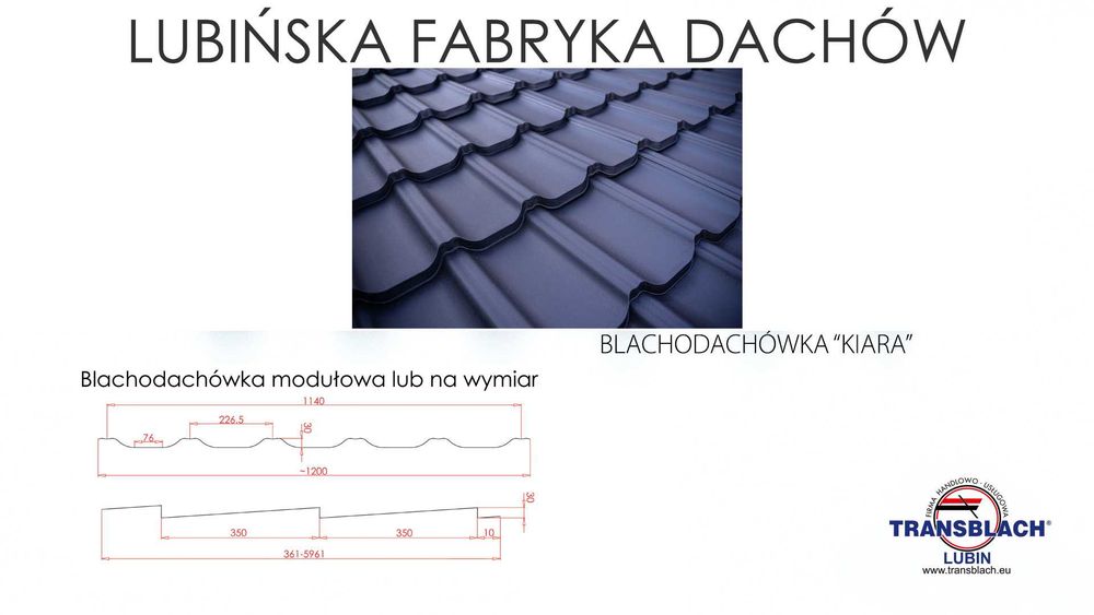 blachodachówka KIARA 7016 mat, moduł
