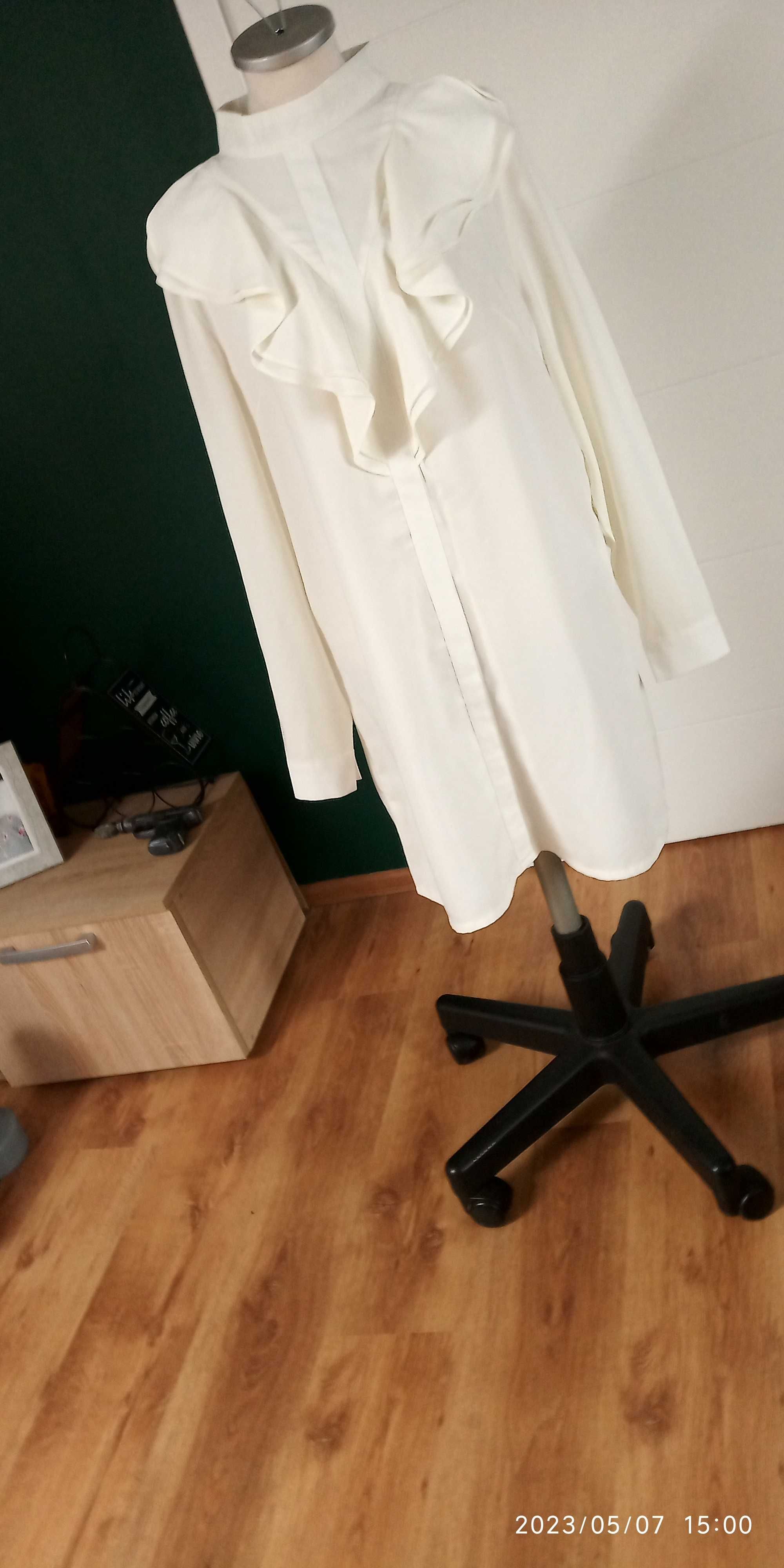biała nowa sukienka bez metki dyplomatka xxl