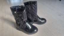 Buty czarne kozaki lakierowane r.22