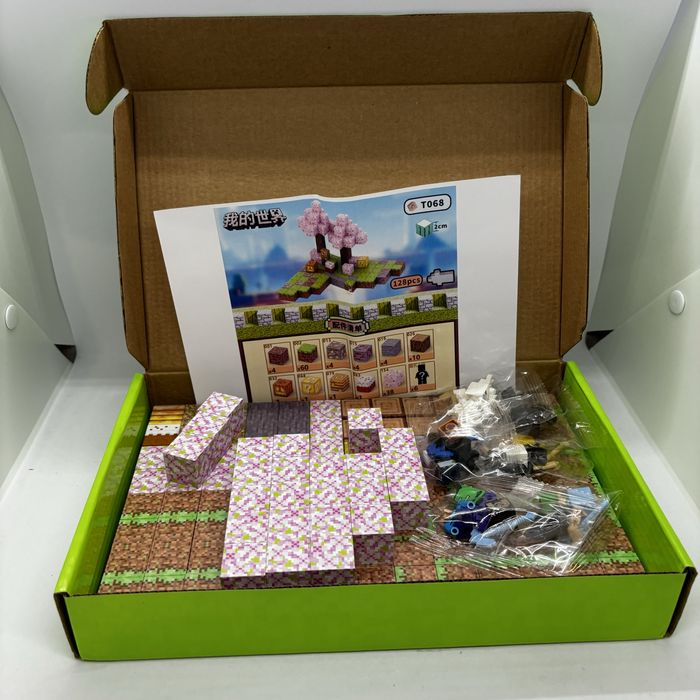 128шт+6шт Магнітний конструктор Minecraft майнкрафт на магнітах