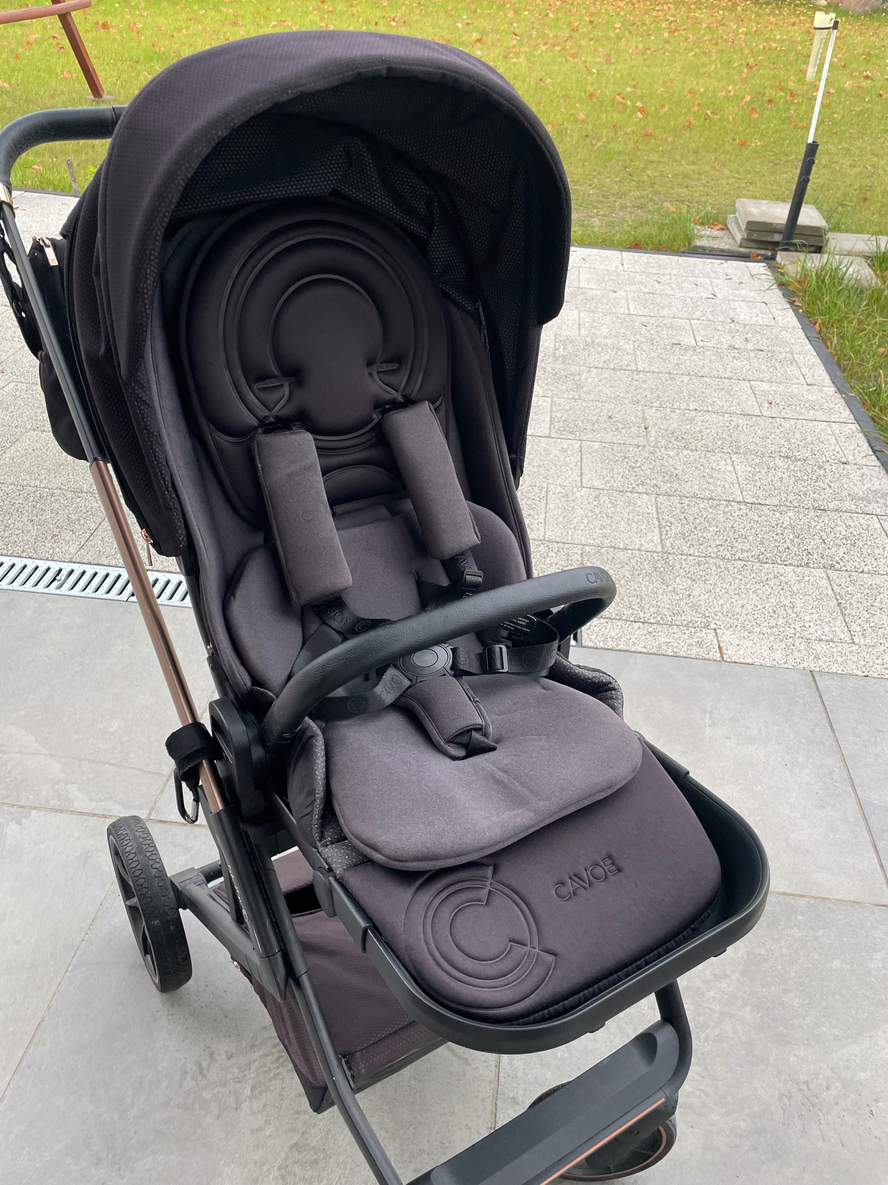 Wózek Cavoe Moi Plus 2 w 1, gondola spacerówka, kolor Meteorite, lekki