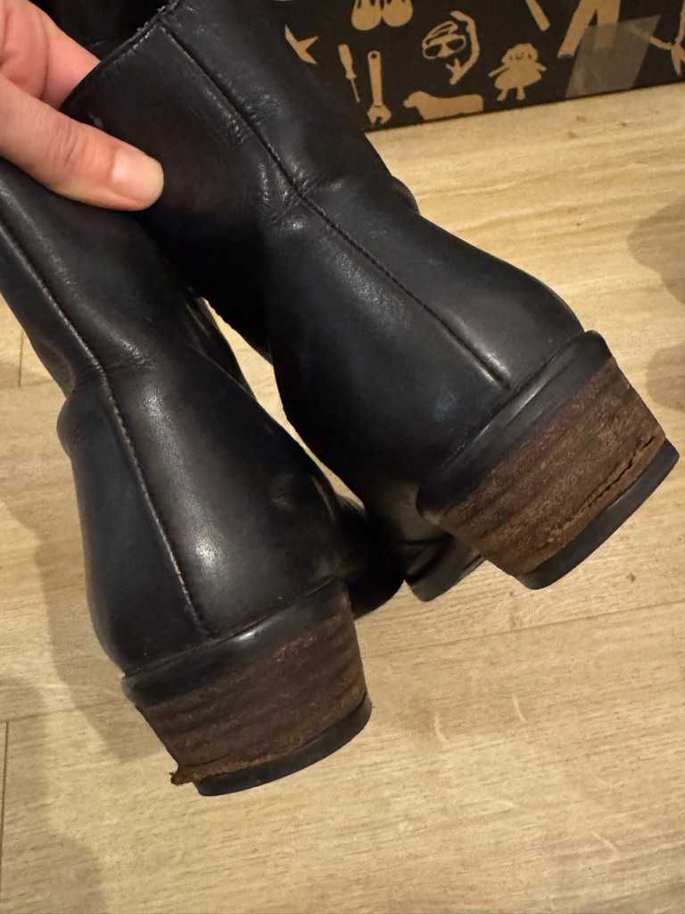 Buty kowbojki sztyblety botki Pepe Jeans Czarne skóra
