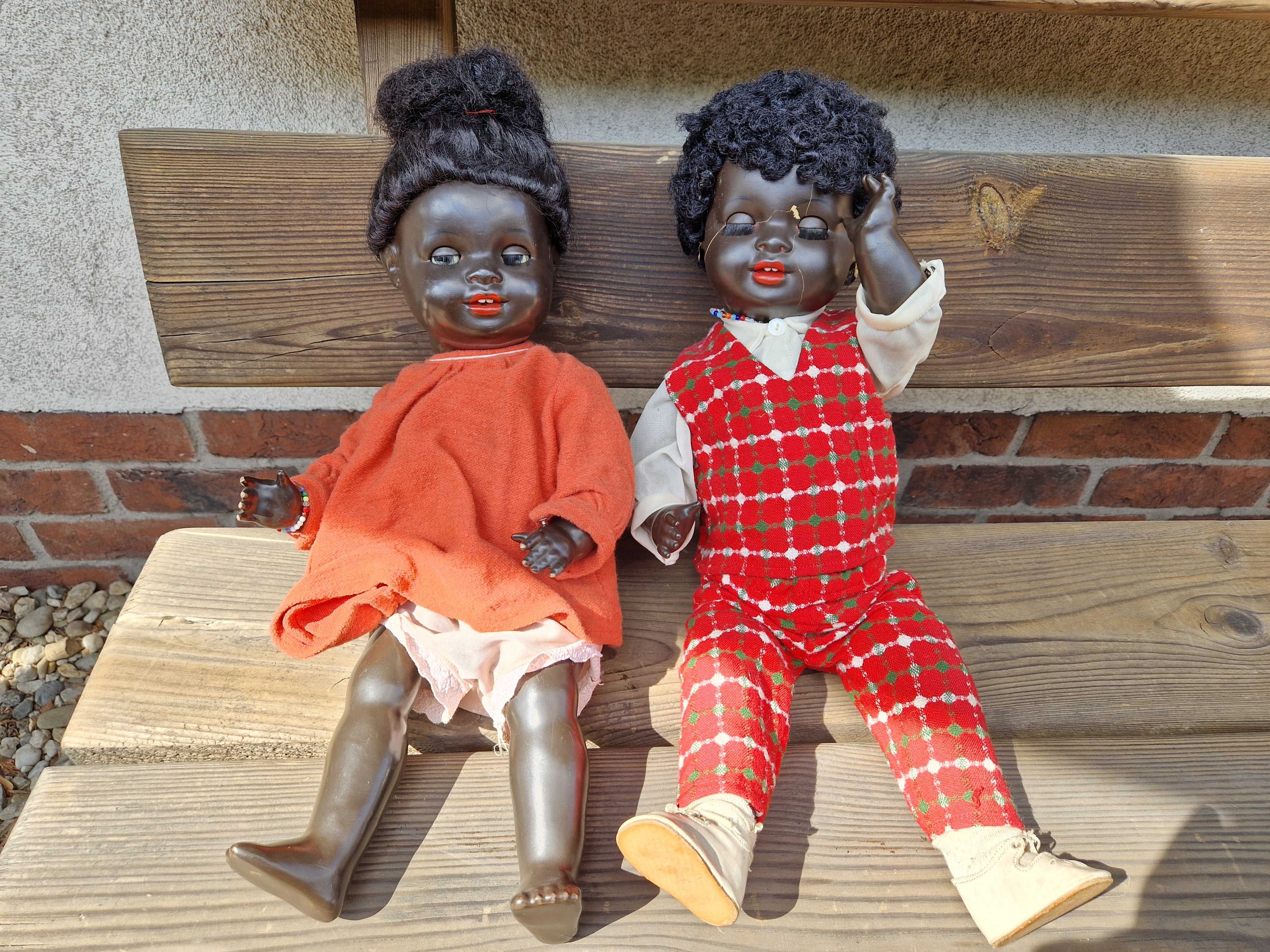 Zabytkowe lalki kolekcjonerskie murzynki Konig und Wernicke lata 50