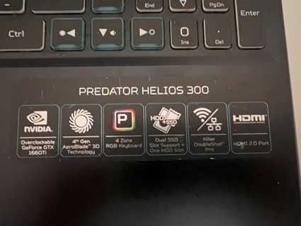 Portátil Gaming Acer Predator Helios 300