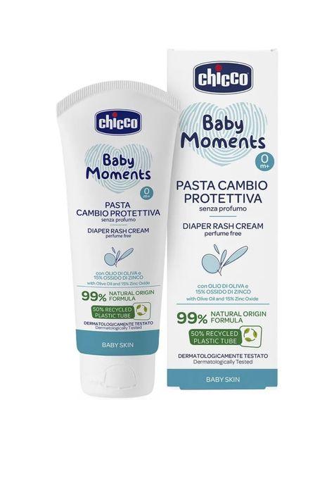 Крем захисний під підгузок Chicco Baby Moments з цинком і пантенолом