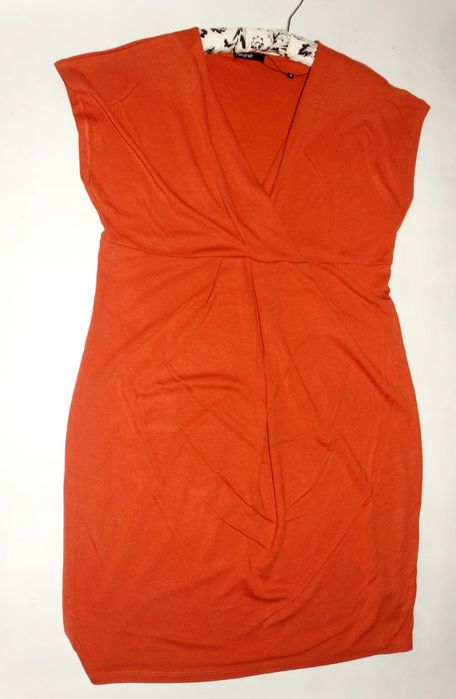 _M&S_Piękna ceglana sukienka do biura_R.50/52