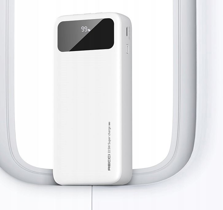 Szybki Powerbank 20000Mah 22,5W 3A Wbudowane Kable Usb-C Do Lightning