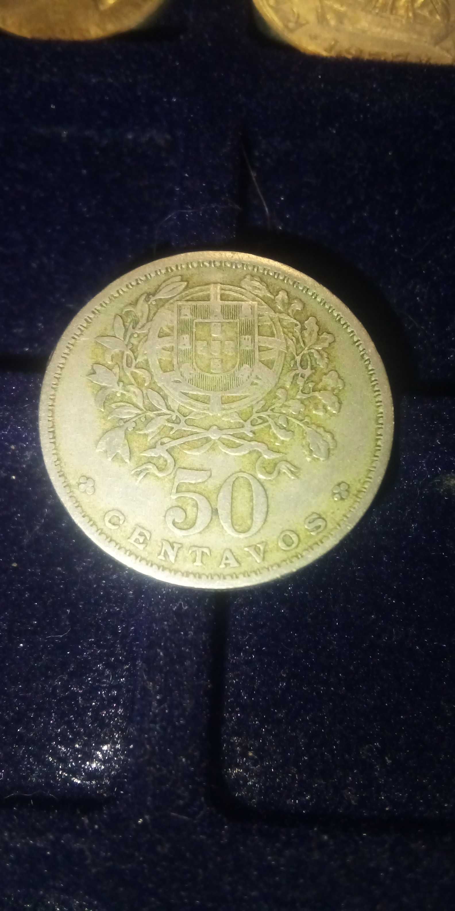 Moeda de 50 centavos alpaca de 1955
