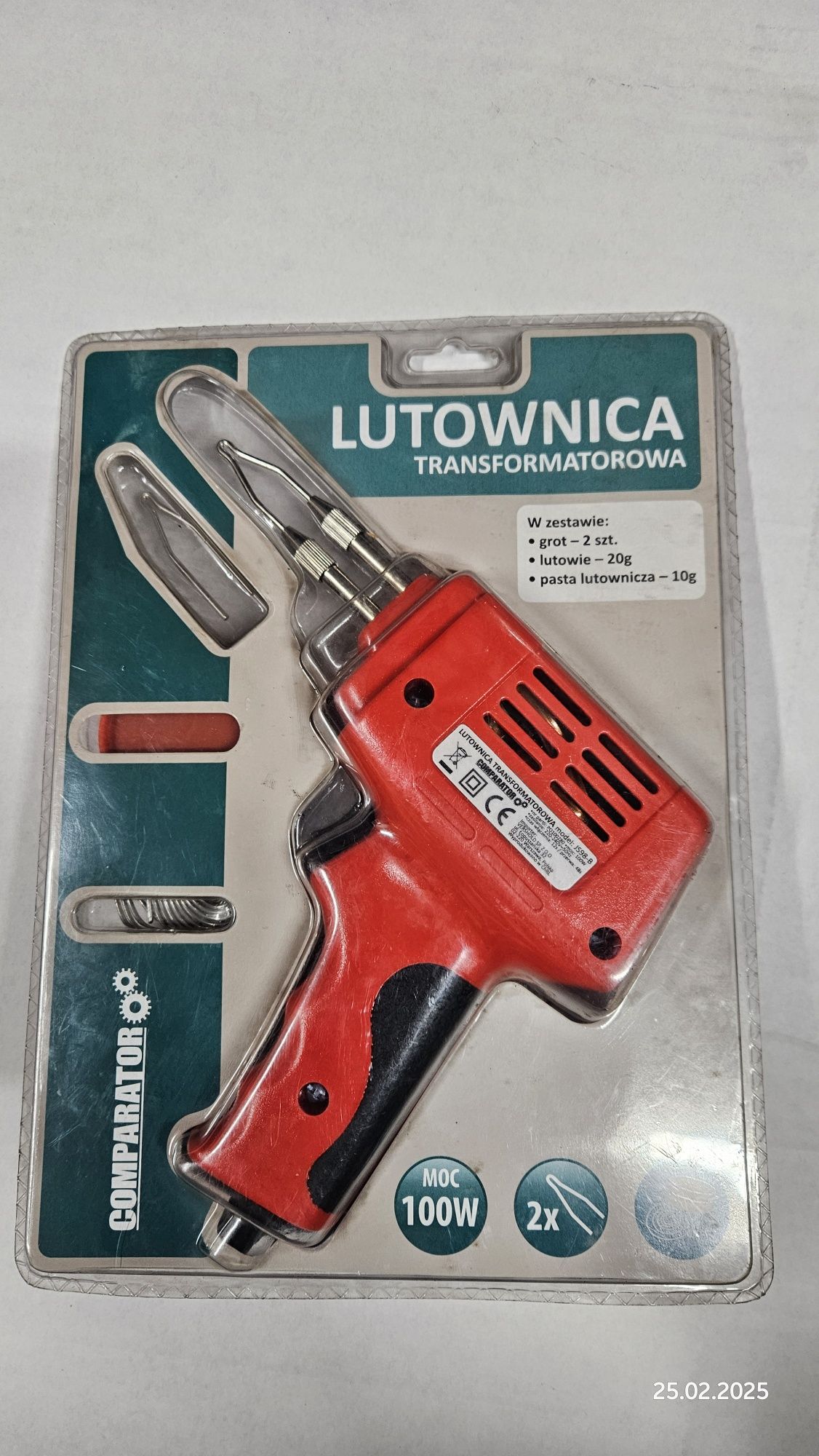 Lutownica transformatorowa comparator dwa groty cyna