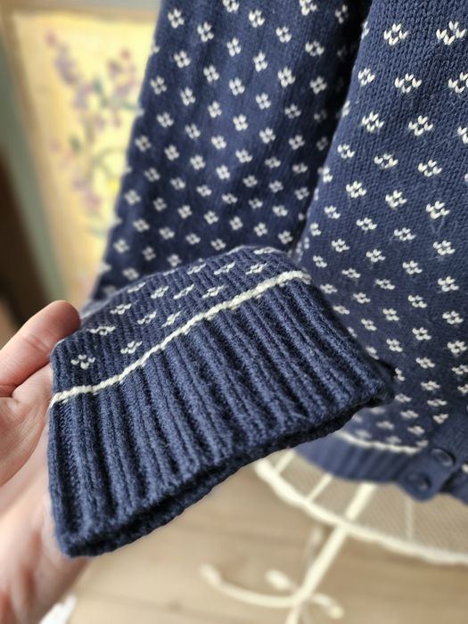 Kardigan damski sweter  Carling M Norweski Wzór Granatowy Rozpinany Sw