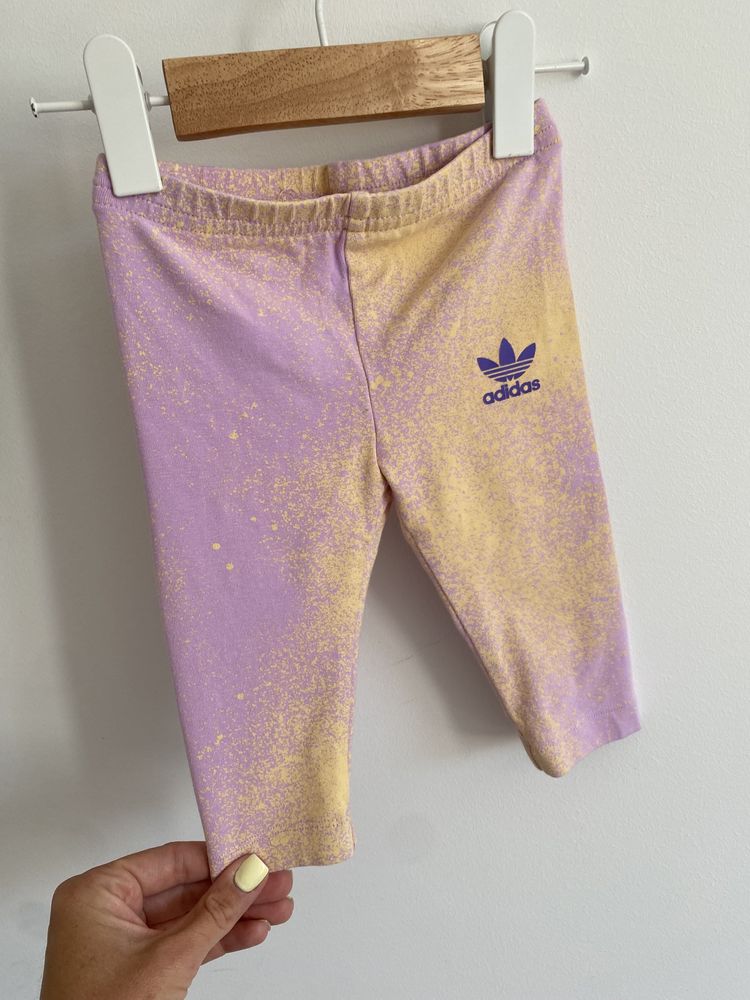 Legginsy adidas 68 liliowo morelowe