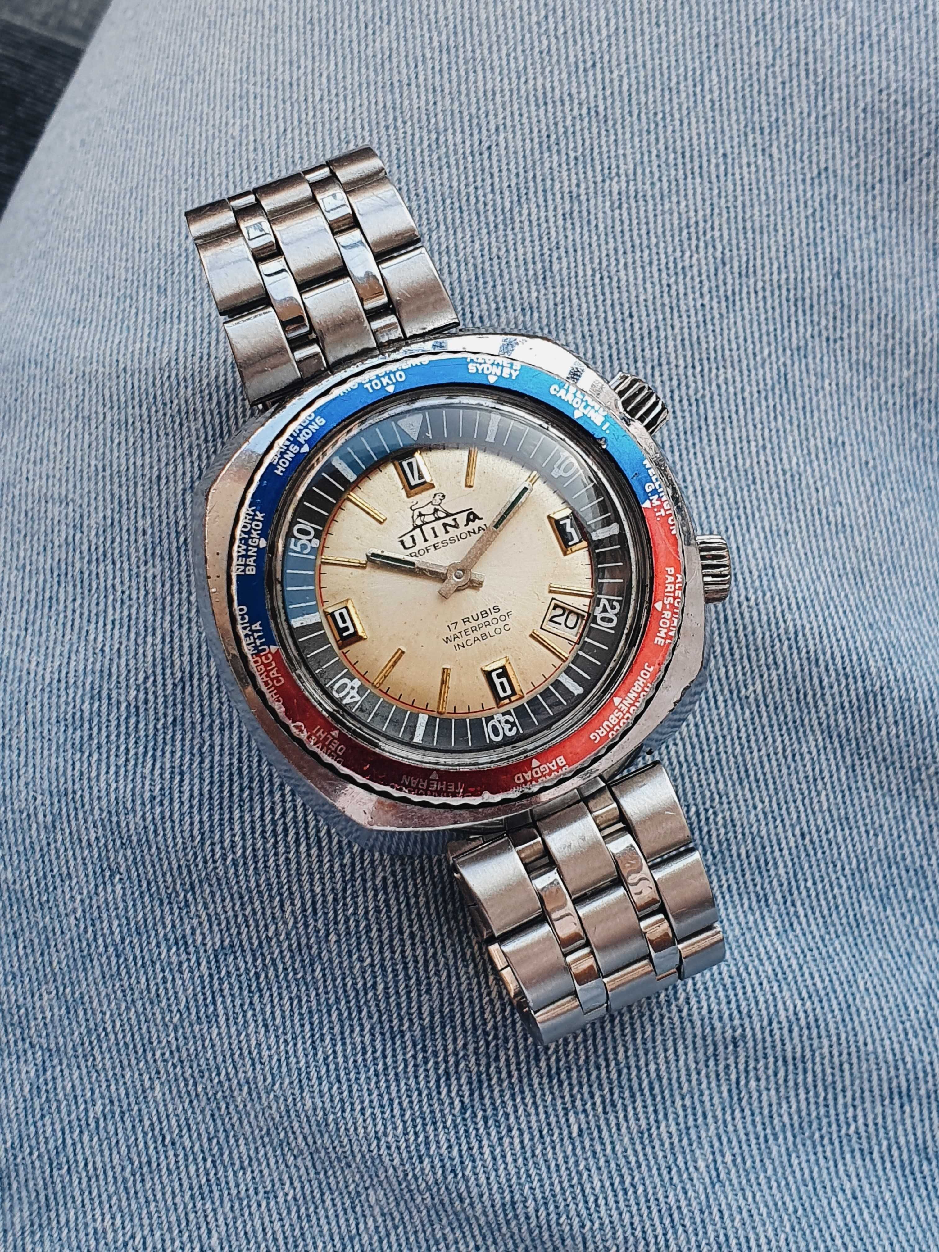 Utina Professional World Timer Oversize | Anos 70