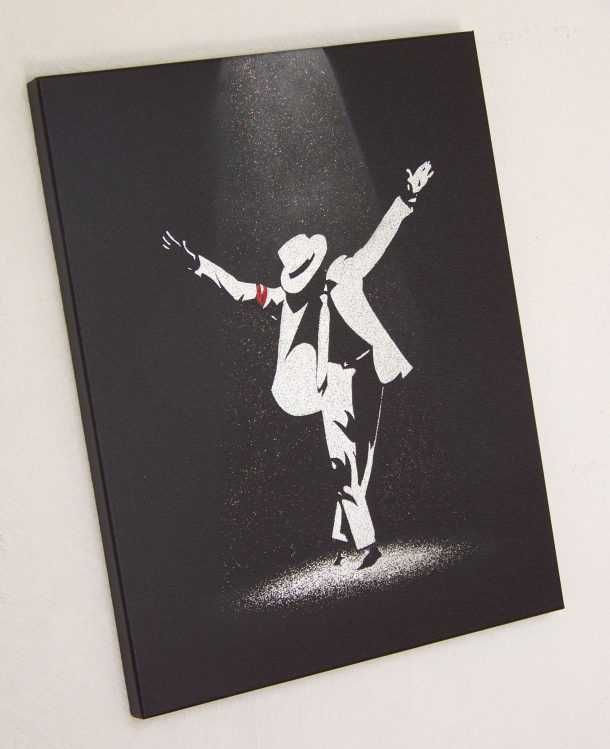 Michael Jackson Obraz ręcznie grawerowany na blasze Oryginalny prezent