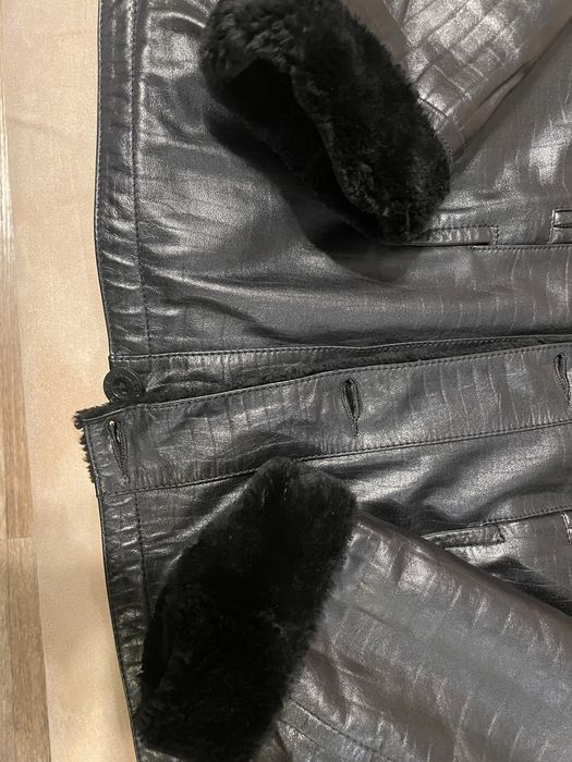 Кожаная дубленка 48-50 размер