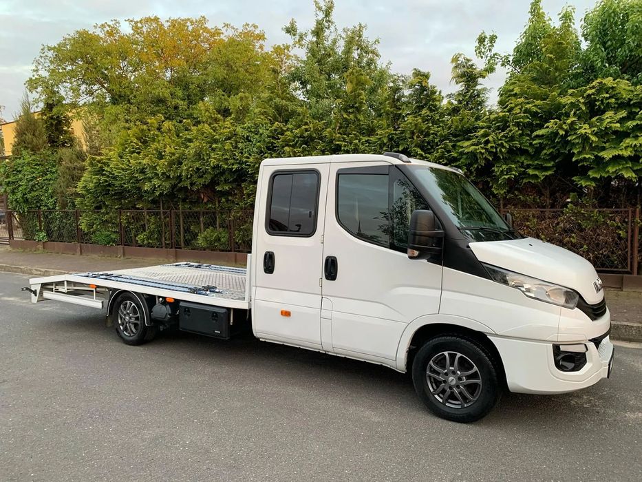 Iveco Daily HI-MATIC _ AUTOLAWETA _ Idealny Stan  _ Dubel Kabina _ 6 Osób, Najazd, Alusy _ Zadbany _ ORYGINAŁ
