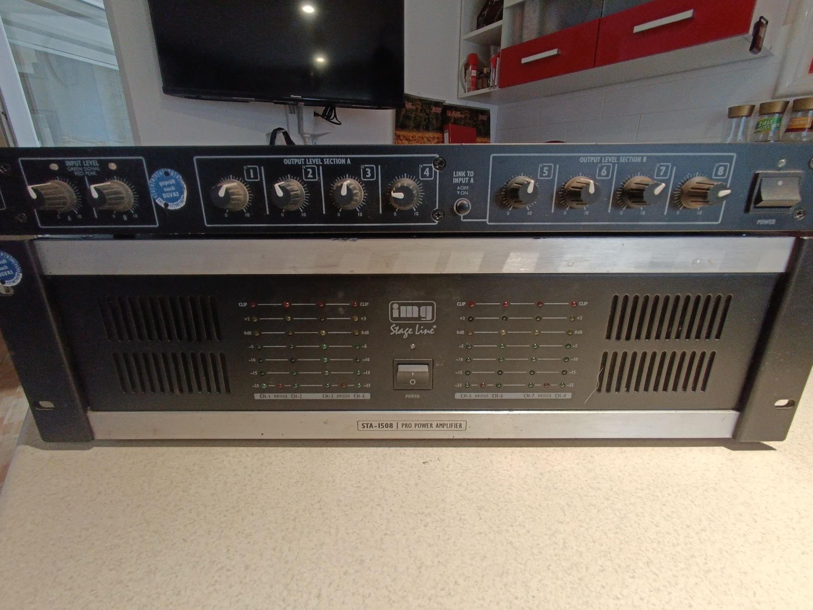 Wzmacniacz IMG STA-1508 +splitter IMG LS-280/SW