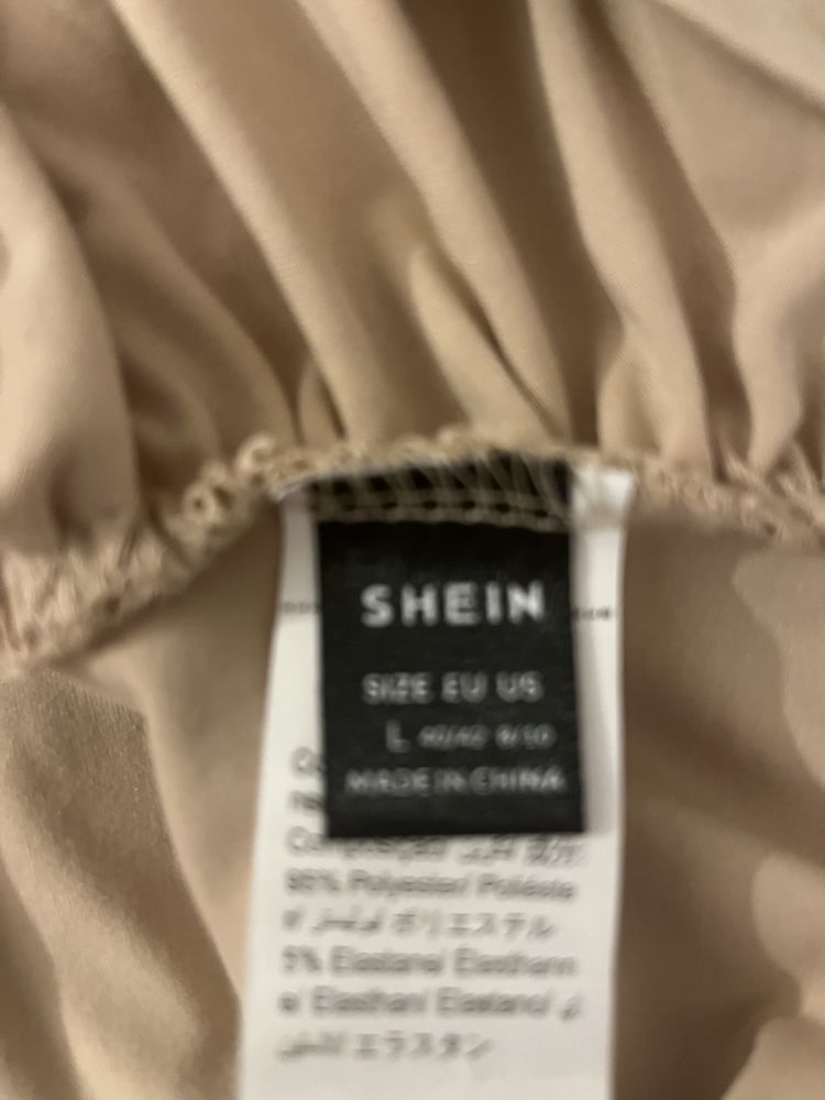Marszczczona bluzka półgolf Shein