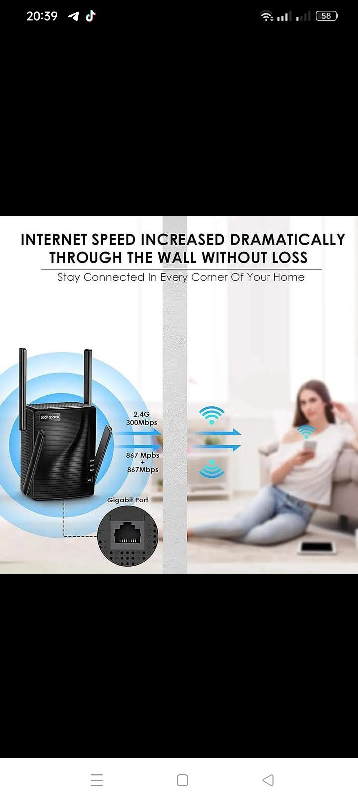 Ретранслятор Rockspase AC2100. WiFi