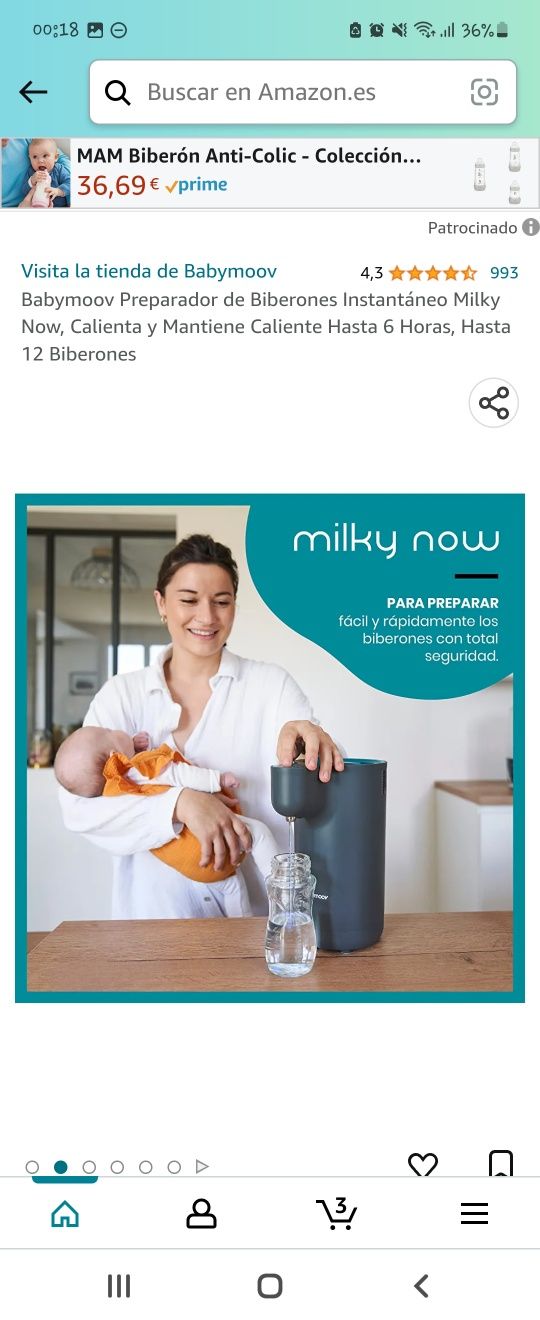 Preparador de leite Babymoov Milky Now