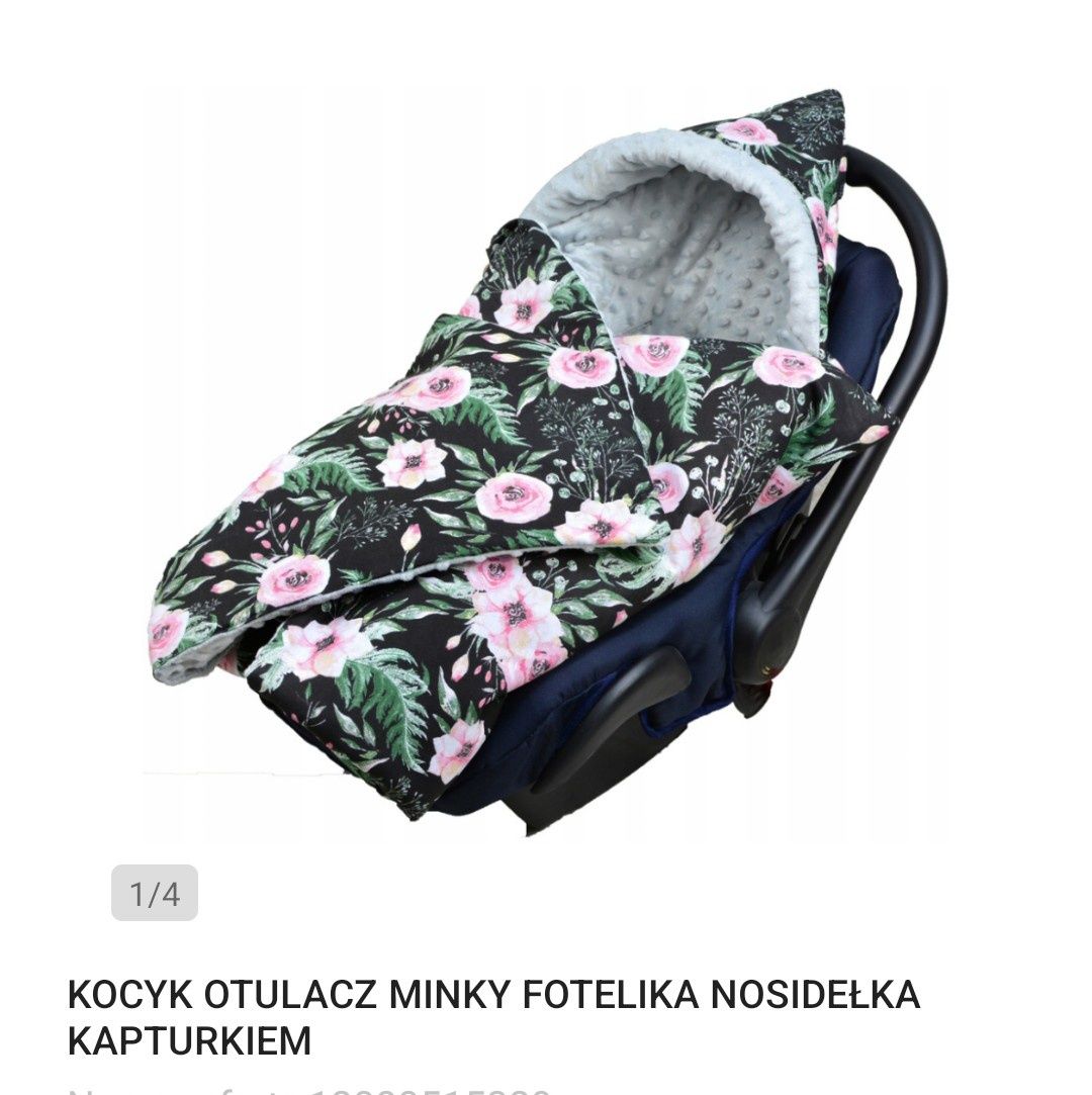 Kocyk Minky 90x90 x 3cm do nosidełka