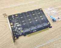 Плата расширения PCIe x16 для 4х SSD m2 NVME