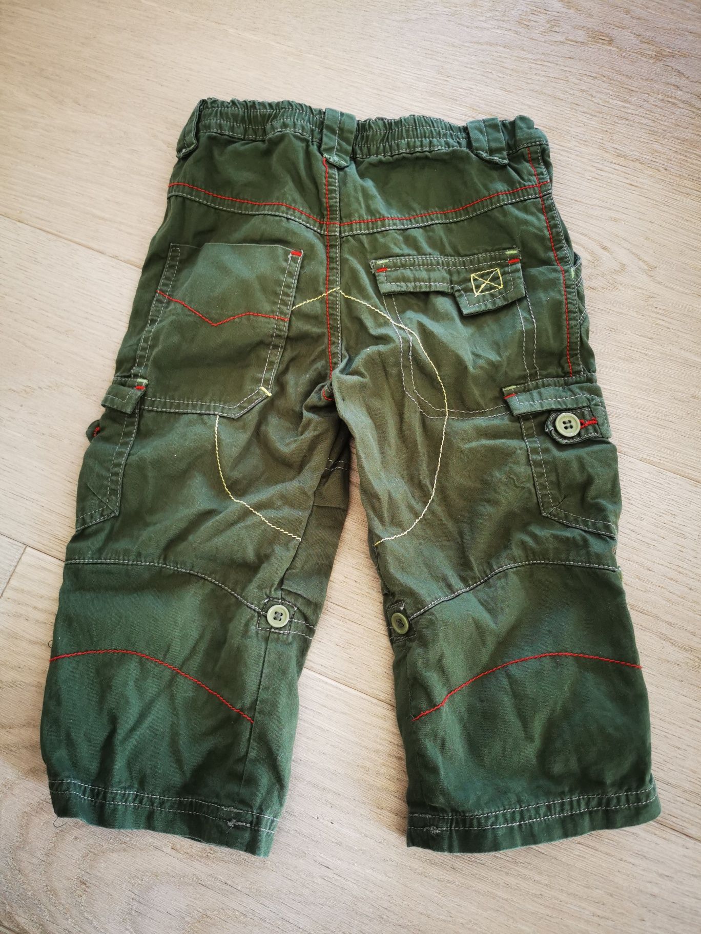 Spodnie zielone bojówki r. 80