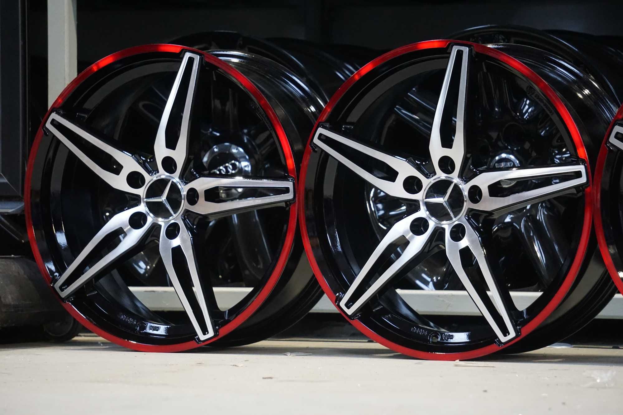 Alufelgi Carmani 5x112 7,5Jx18 et52 cb66,6mm wyjatkowe! candy red cnc!