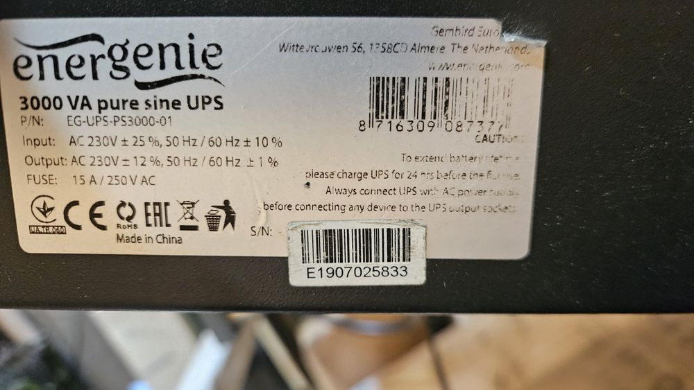 Безперебійне ДБЖ EnerGenie 3000va