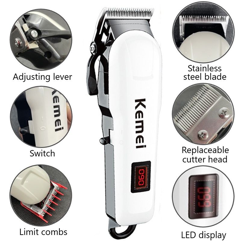 Máquina de cortar cabelo a bateria - profissional - Nova