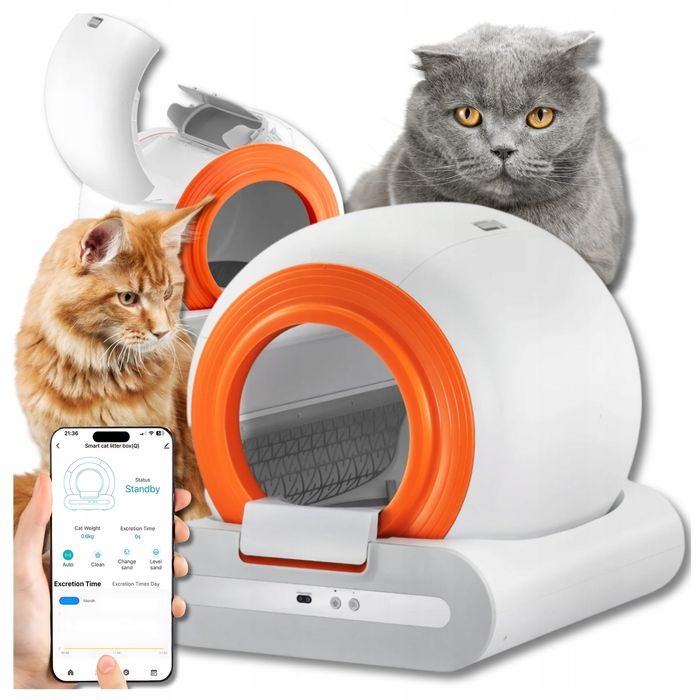 Automatyczna kuweta dla kota Wi-Fi Tuya + odkurzacz ręczny