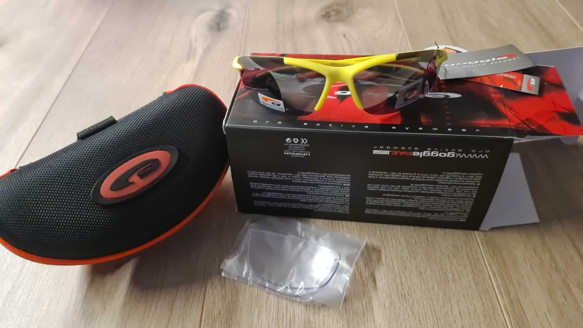 Nowe Okulary GOGGLE HOTBIRD CHANGE SYSTEM E660-2 Matt neon Yellow Grey