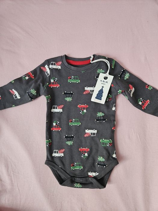 Nowe body świąteczne dla chłopca niemowlaka rozmiar 62