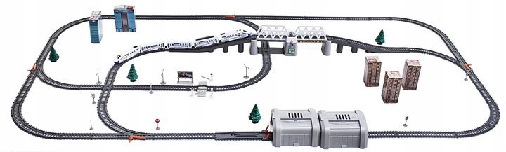 Duża Kolejka Elektryczna Xxl Podnoszony Most 914cm